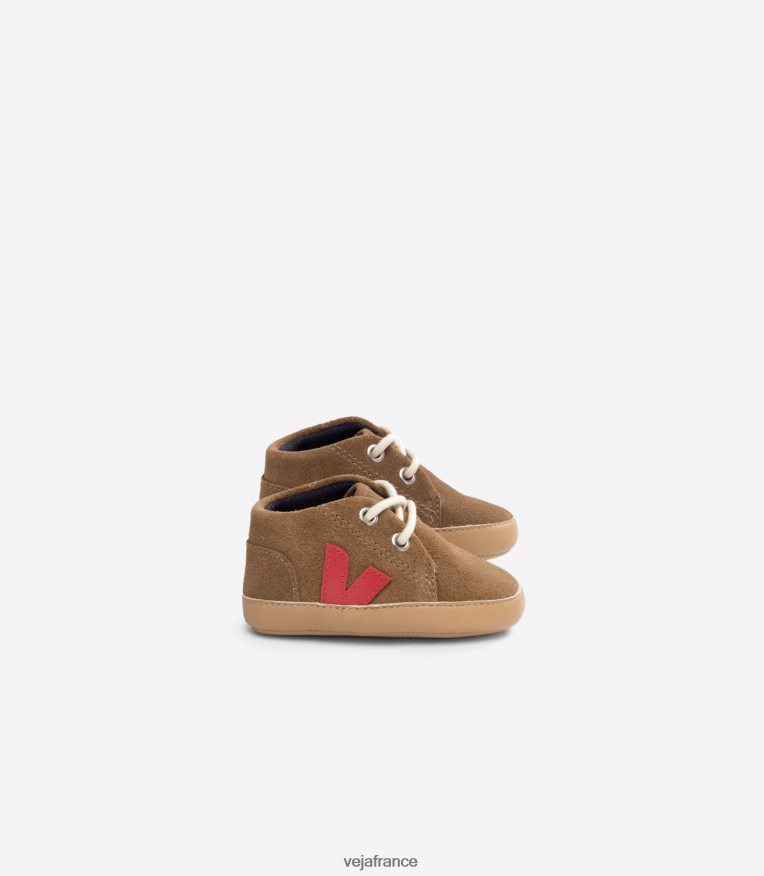 chaussures Veja bébé daim marron pékin enfants 0826JT406
