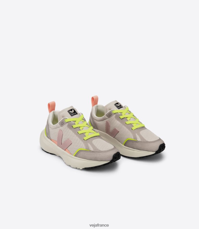 chaussures Veja lacets élastiques canari alveomesh bébé naturel enfants 0826JT388