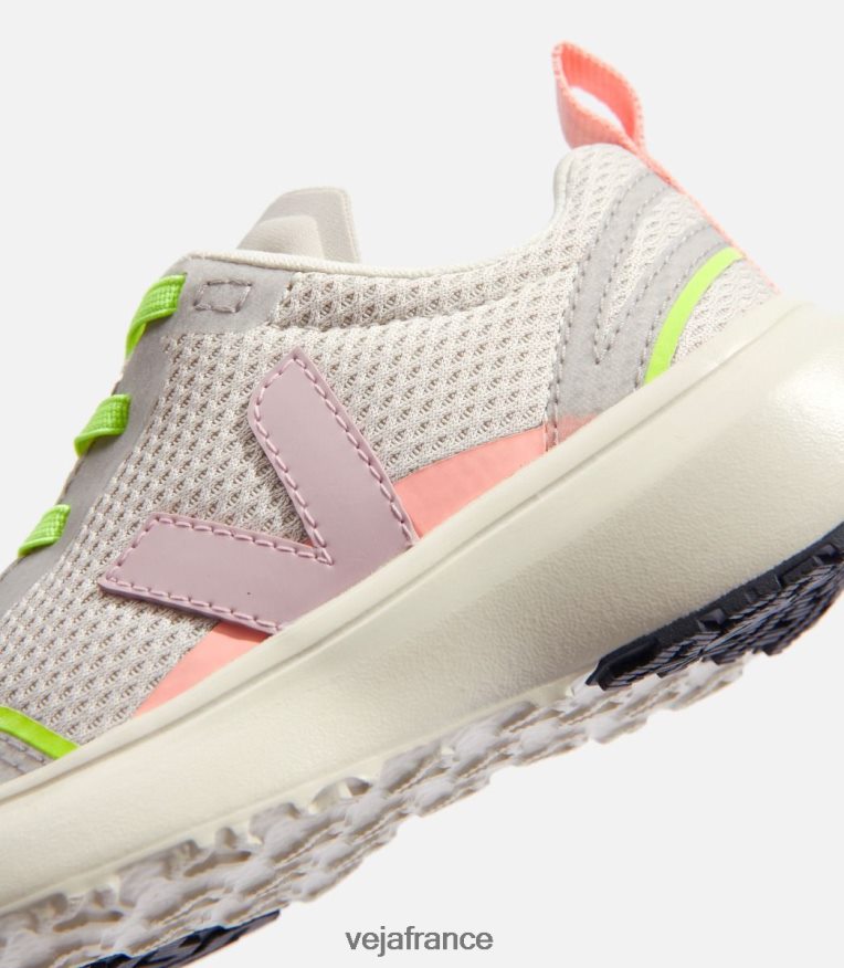 chaussures Veja lacets élastiques canari alveomesh bébé naturel enfants 0826JT388