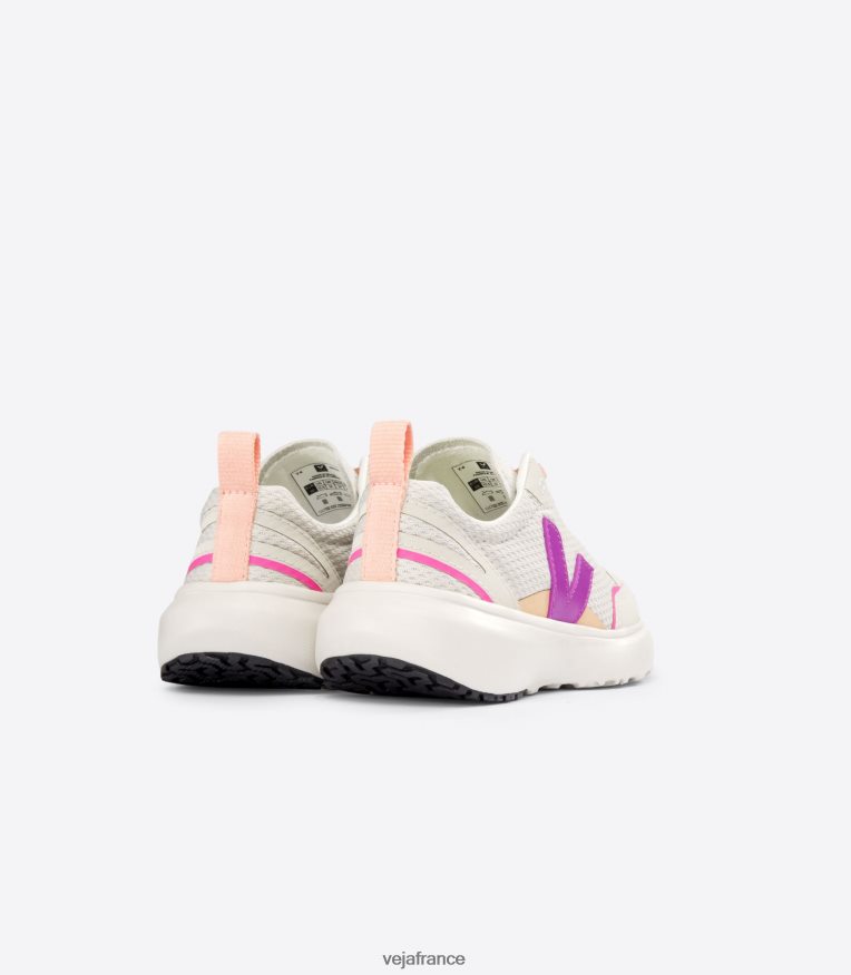 chaussures Veja lacets élastiques canari alveomesh lotus naturel enfants 0826JT379