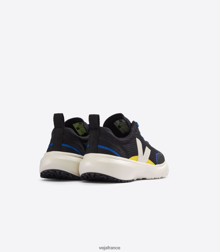 chaussures Veja lacets élastiques canari alveomesh noir pierre enfants 0826JT380