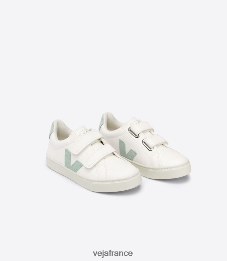chaussures Veja Esplar cuir sans chrome blanc matcha enfants 0826JT329