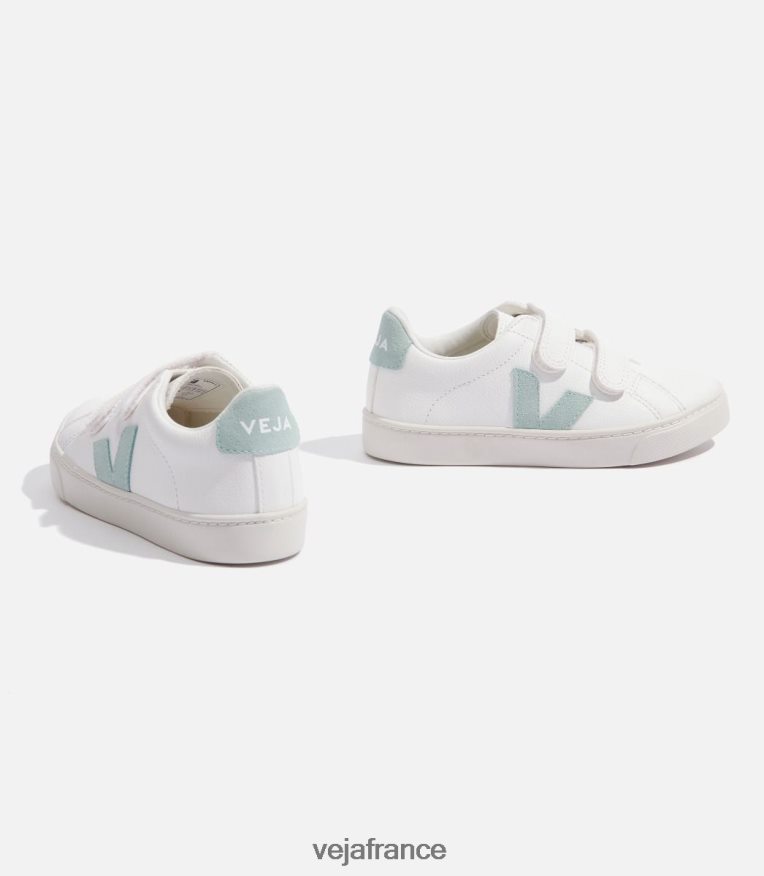 chaussures Veja Esplar cuir sans chrome blanc matcha enfants 0826JT329