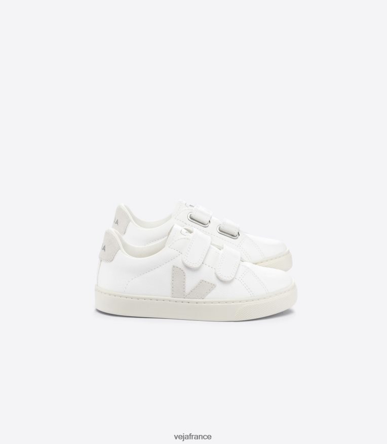 chaussures Veja Esplar cuir sans chrome blanc naturel enfants 0826JT324