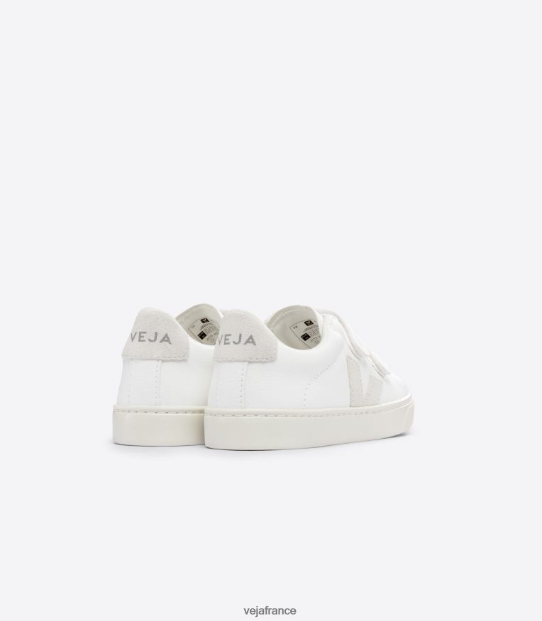 chaussures Veja Esplar cuir sans chrome blanc naturel enfants 0826JT324