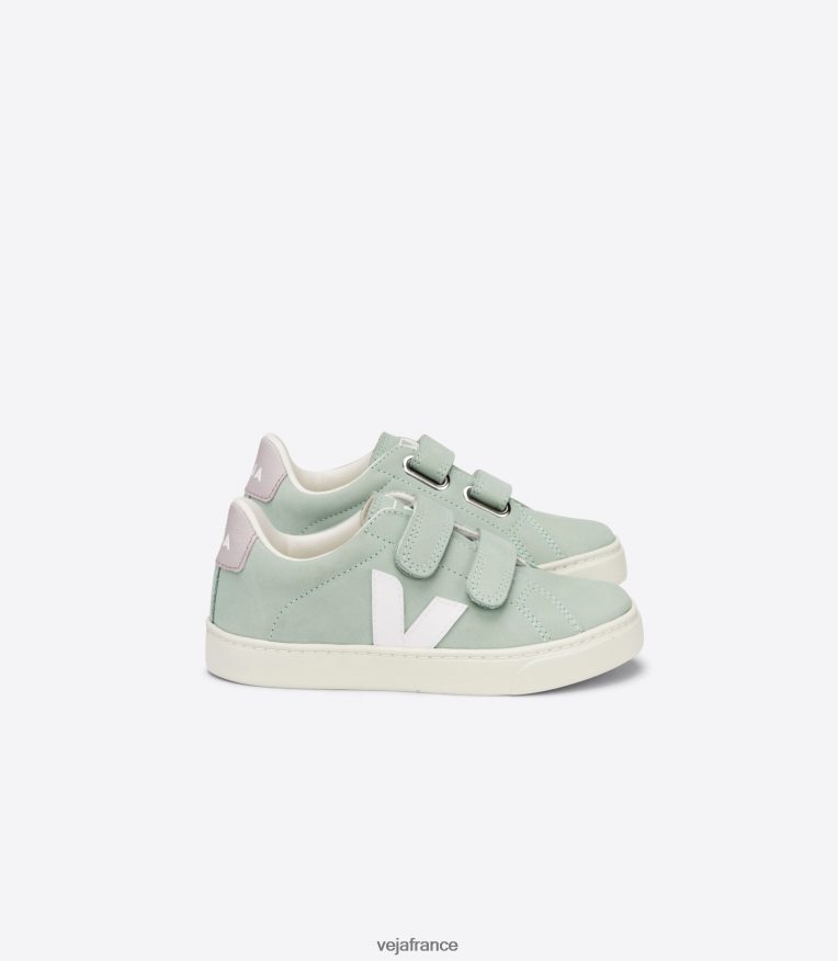 chaussures Veja esplar nubuck matcha blanc enfants 0826JT340