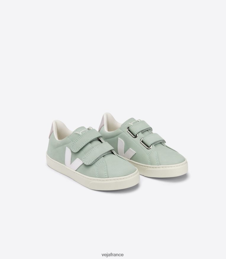 chaussures Veja esplar nubuck matcha blanc enfants 0826JT340