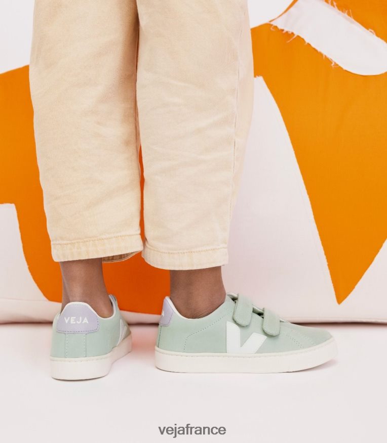 chaussures Veja esplar nubuck matcha blanc enfants 0826JT340
