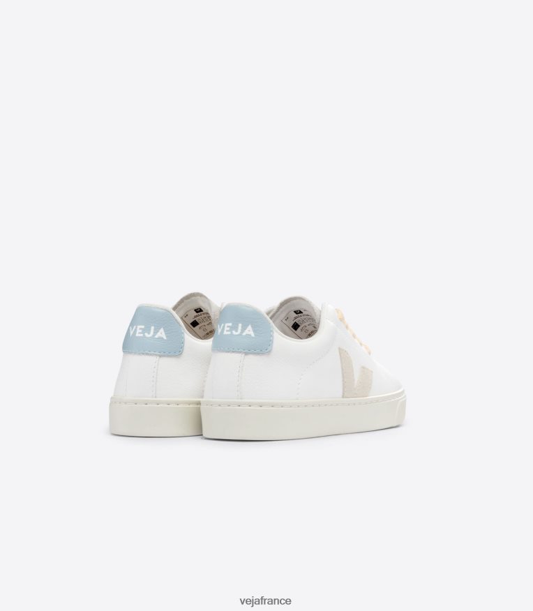 chaussures Veja lacets esplar cuir sans chrome acier sable blanc enfants 0826JT332