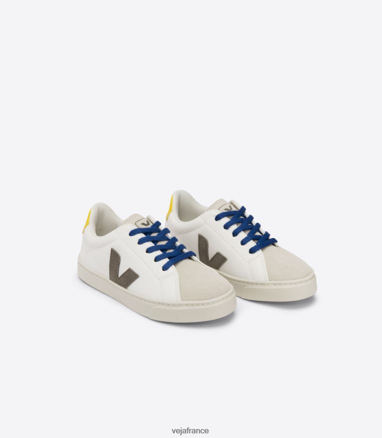 chaussures Veja lacets esplar cuir sans chrome blanc moonrock tonic enfants 0826JT331