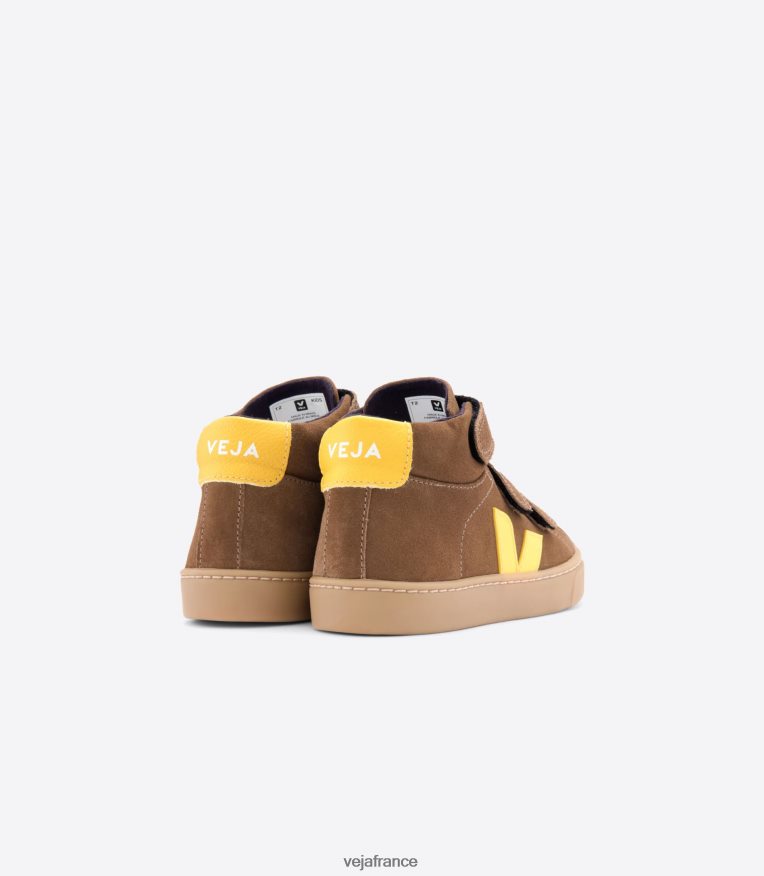 chaussures Veja Esplar mi daim marron tonique enfants 0826JT313