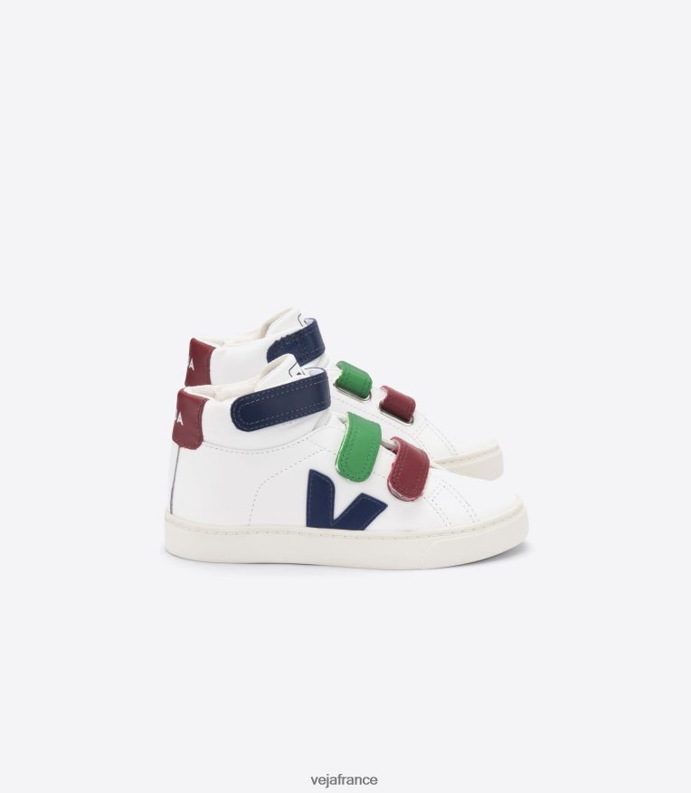chaussures Veja esplar mi cuir blanc multico enfants 0826JT319