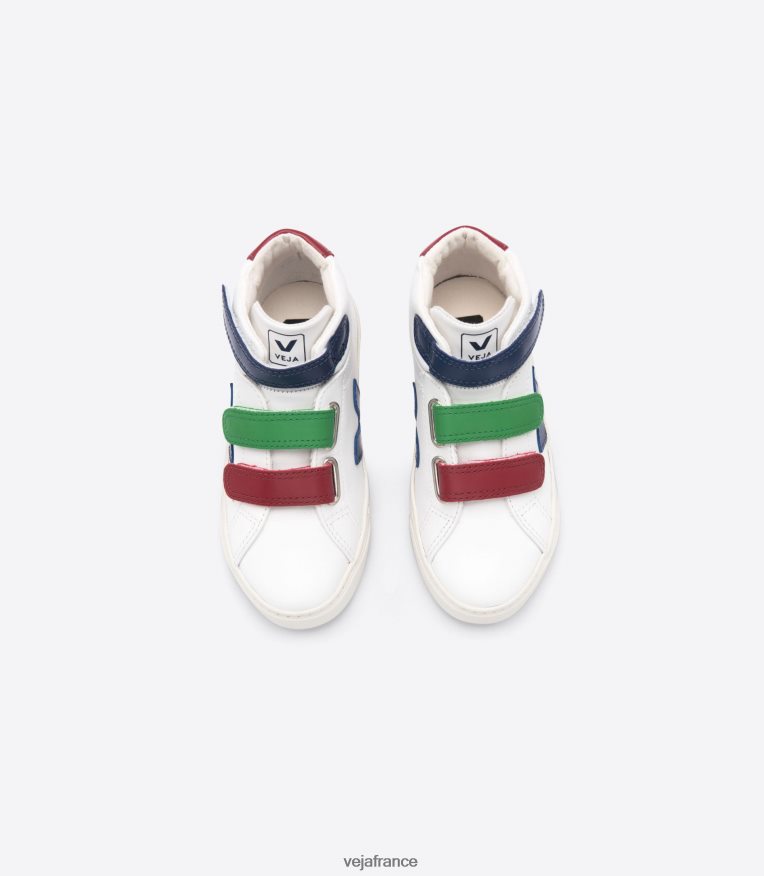 chaussures Veja esplar mi cuir blanc multico enfants 0826JT319