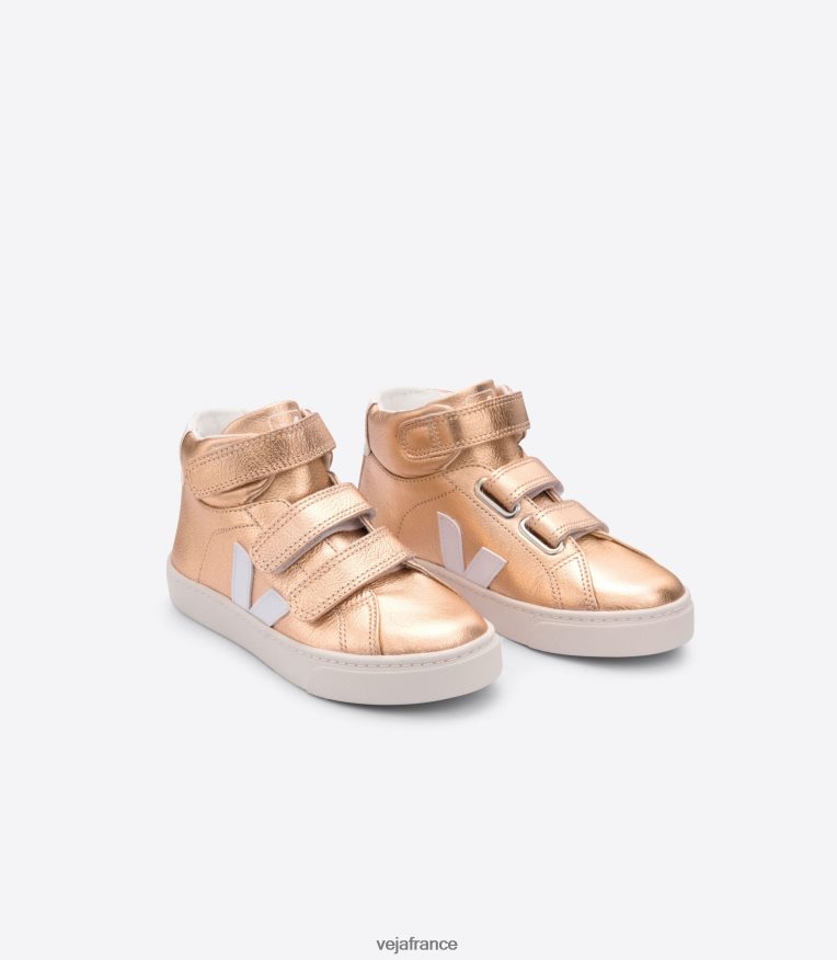 chaussures Veja esplar mi cuir sans chrome blanc vénus enfants 0826JT314