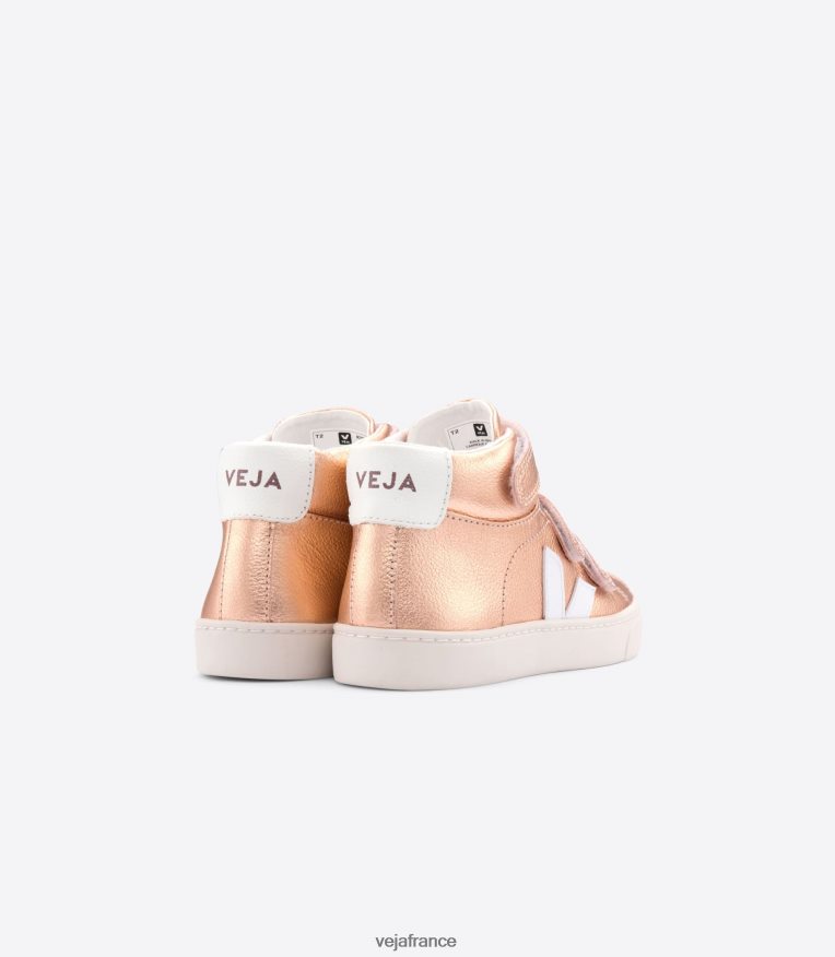 chaussures Veja esplar mi cuir sans chrome blanc vénus enfants 0826JT314
