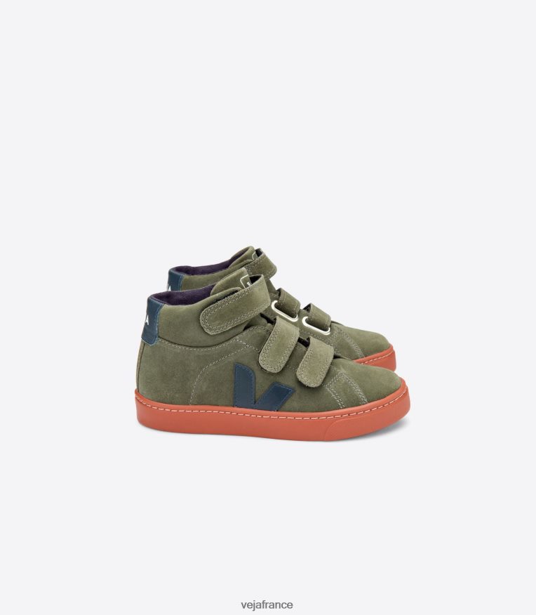 chaussures Veja esplar mid daim boue nautico semelle rouille enfants 0826JT312