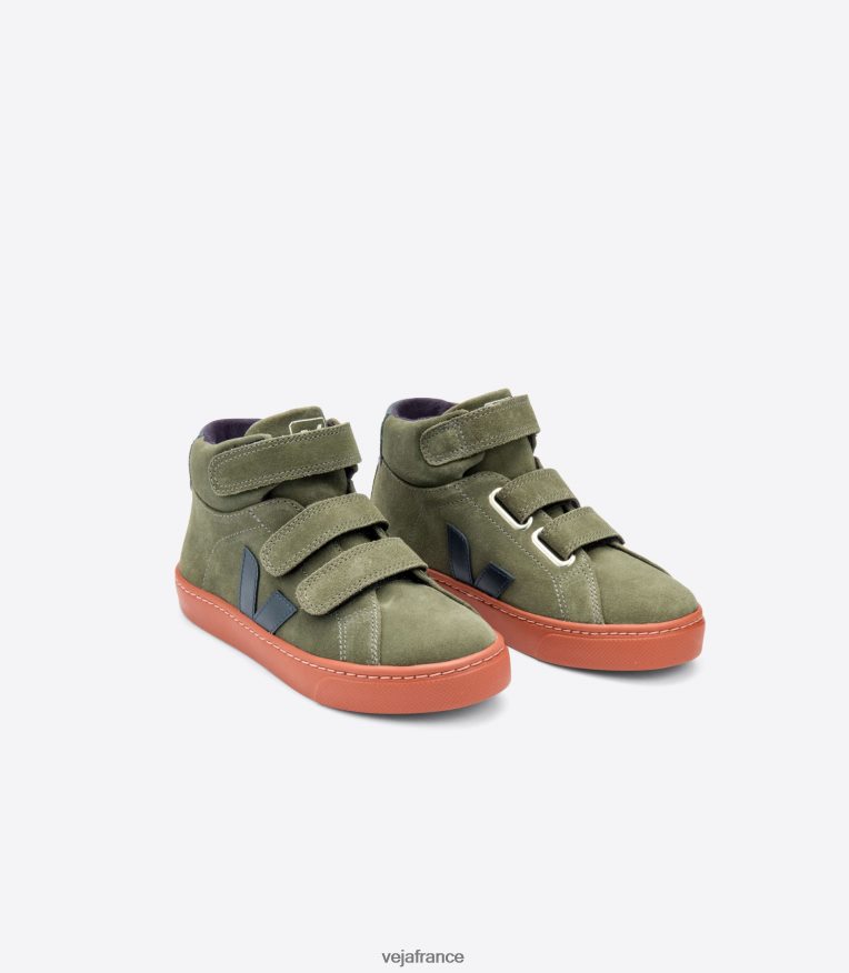 chaussures Veja esplar mid daim boue nautico semelle rouille enfants 0826JT312
