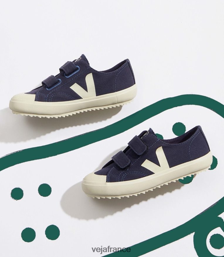 chaussures Veja toile ollie marine pierre enfants 0826JT400