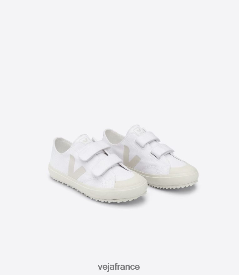 chaussures Veja toile ollie pierre blanche enfants 0826JT399