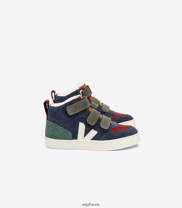 chaussures Veja v-10 mi daim fured multico nautico chypre enfants 0826JT352