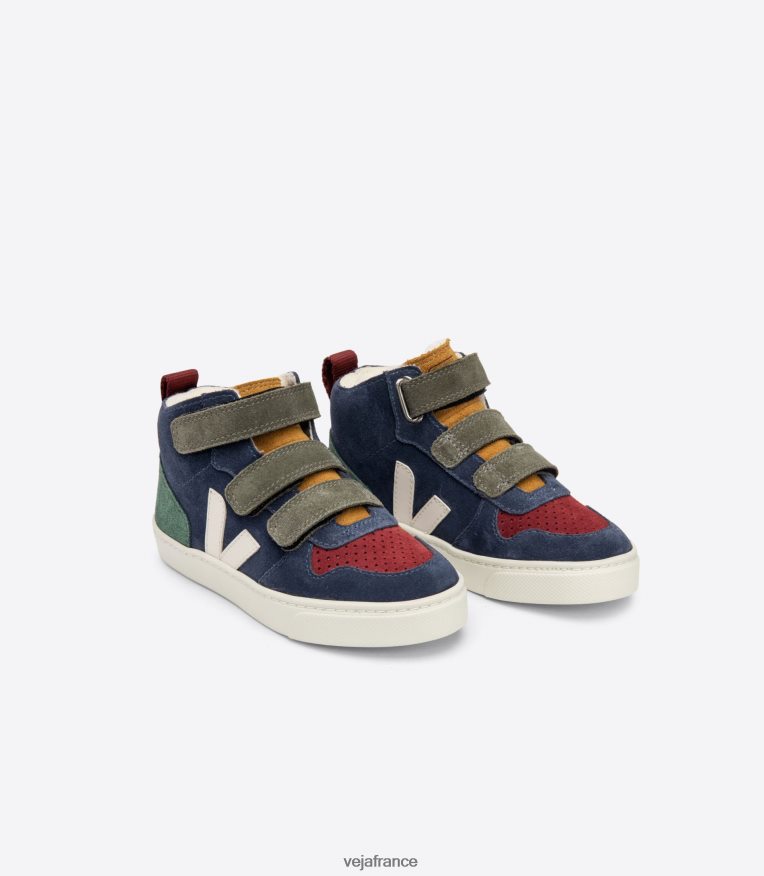 chaussures Veja v-10 mi daim fured multico nautico chypre enfants 0826JT352