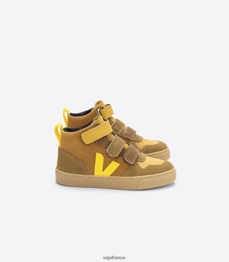 chaussures Veja v-10 mi daim multico camel tonique enfants 0826JT345