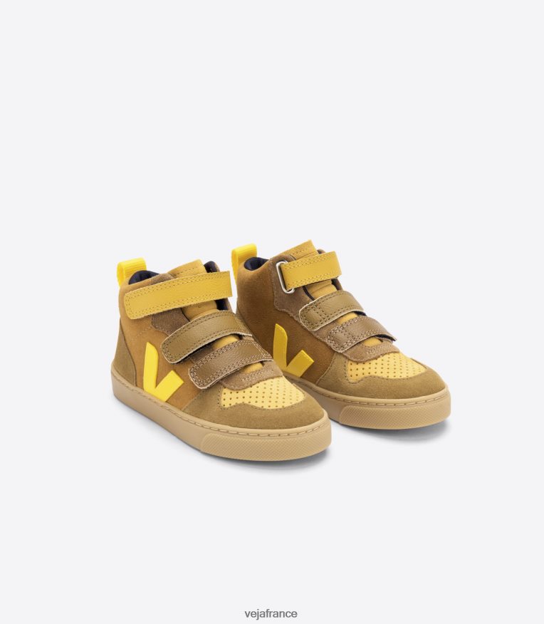 chaussures Veja v-10 mi daim multico camel tonique enfants 0826JT345