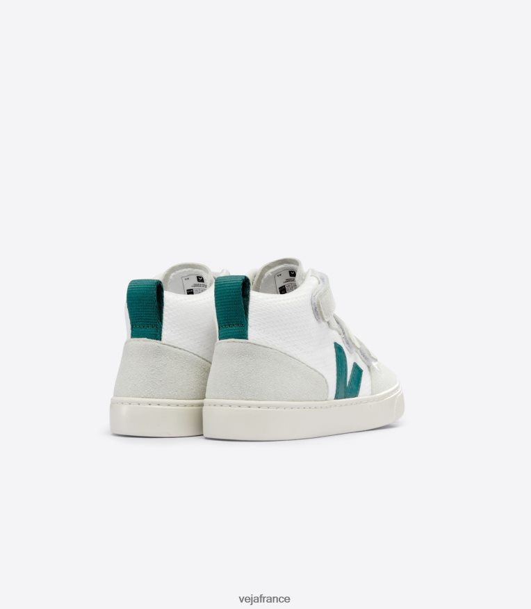 chaussures Veja v-10 mid b-mesh blanc bretagne enfants 0826JT344