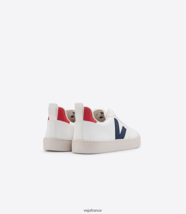chaussures Veja lacets v-10 cwl blanc cobalt pekin enfants 0826JT365