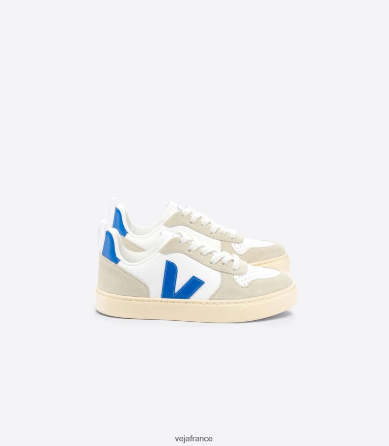 chaussures Veja v-10 cuir sans chrome blanc paros amande enfants 0826JT356