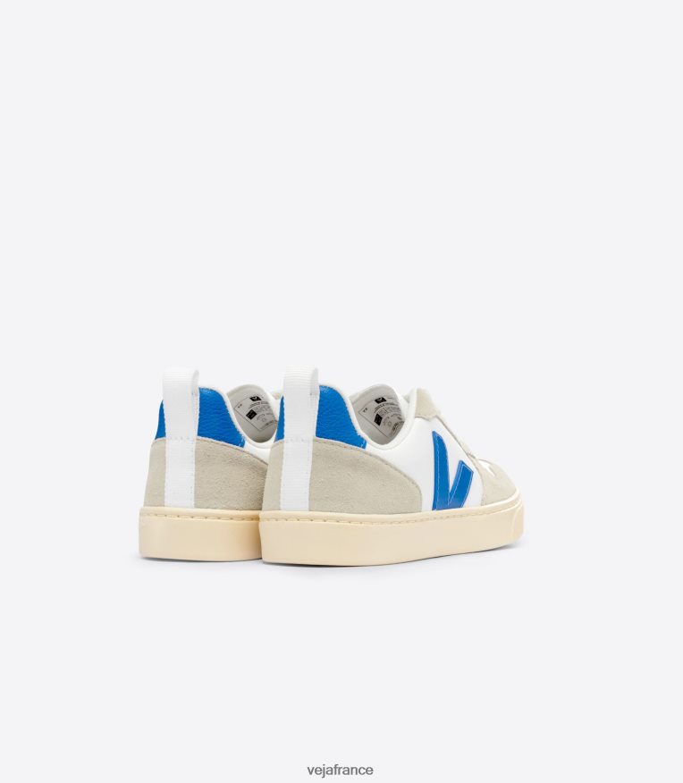 chaussures Veja v-10 cuir sans chrome blanc paros amande enfants 0826JT356