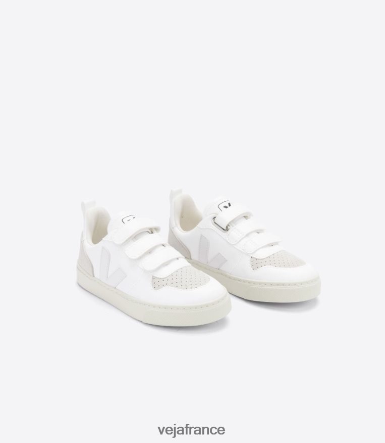 chaussures Veja v-10 cwl blanc naturel enfants 0826JT373