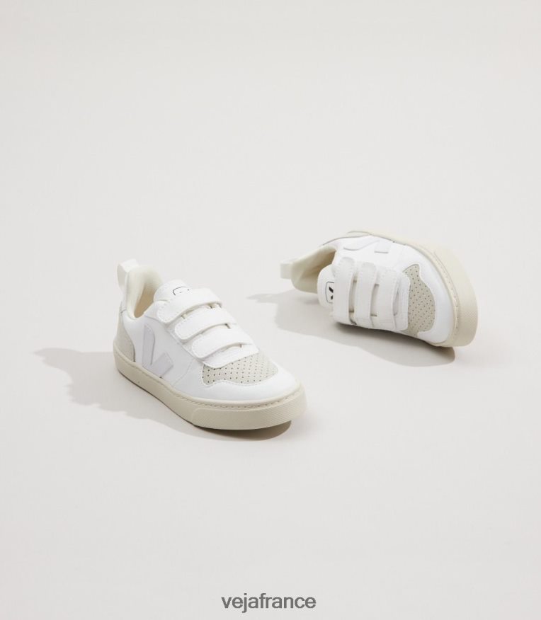 chaussures Veja v-10 cwl blanc naturel enfants 0826JT373