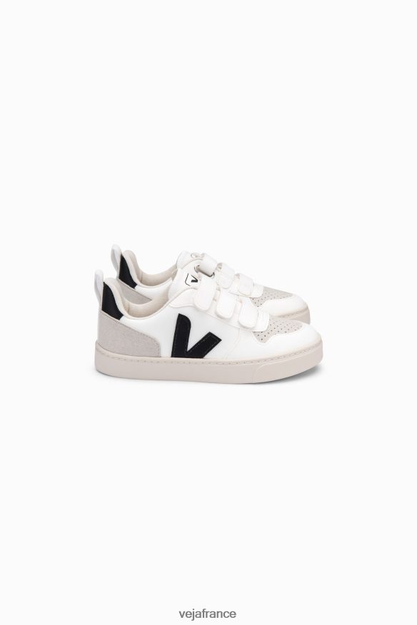 chaussures Veja v-10 cwl blanc noir enfants 0826JT361