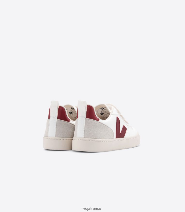 chaussures Veja v-10 cwl marsala blanc enfants 0826JT374