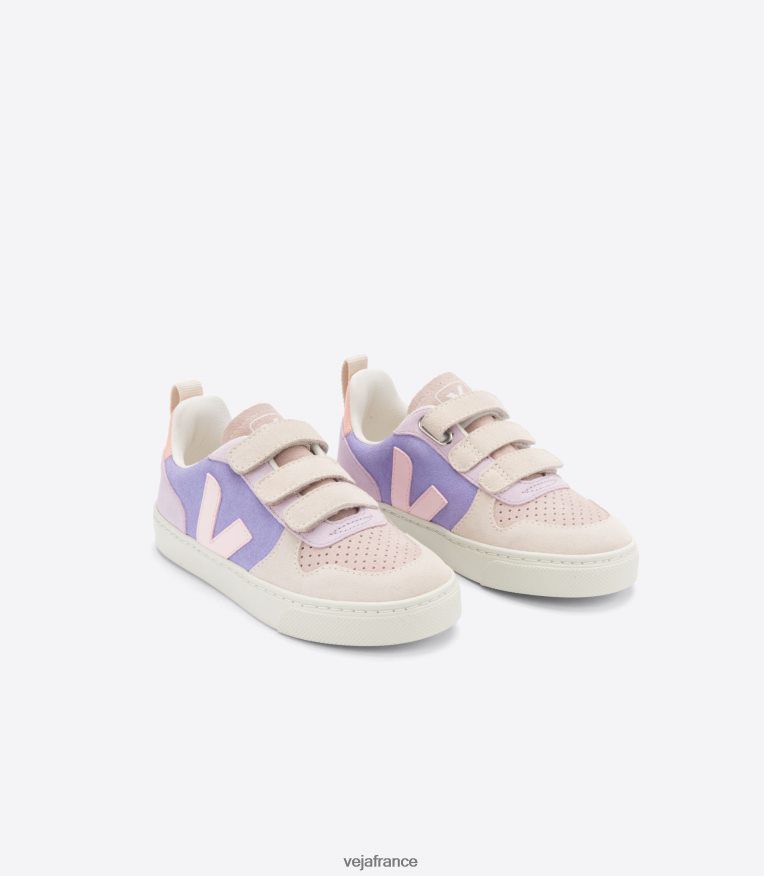 chaussures Veja v-10 daim multico lavande enfants 0826JT372