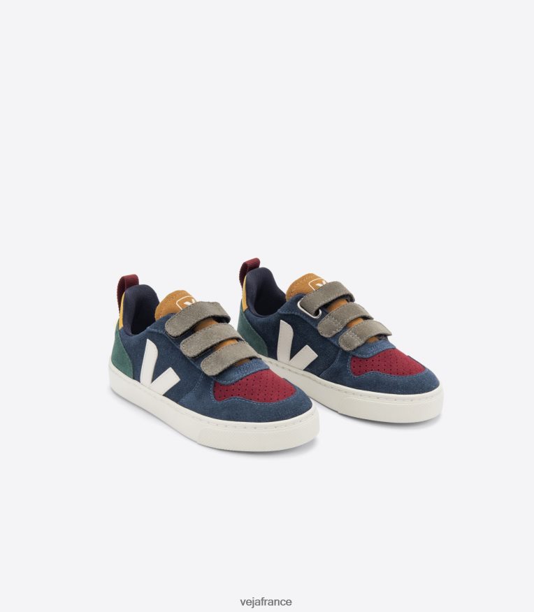 chaussures Veja v-10 daim multico nautico enfants 0826JT371