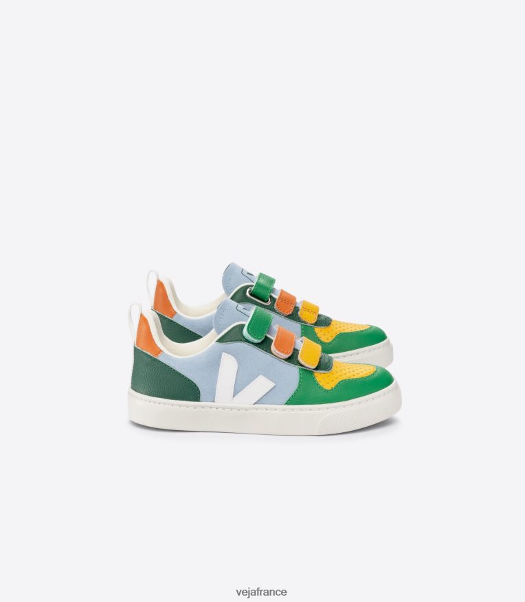chaussures Veja v-10 suède multico acier enfants 0826JT359