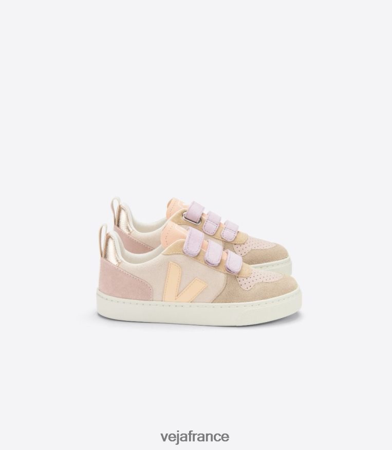 chaussures Veja v-10 suède multico sable enfants 0826JT364
