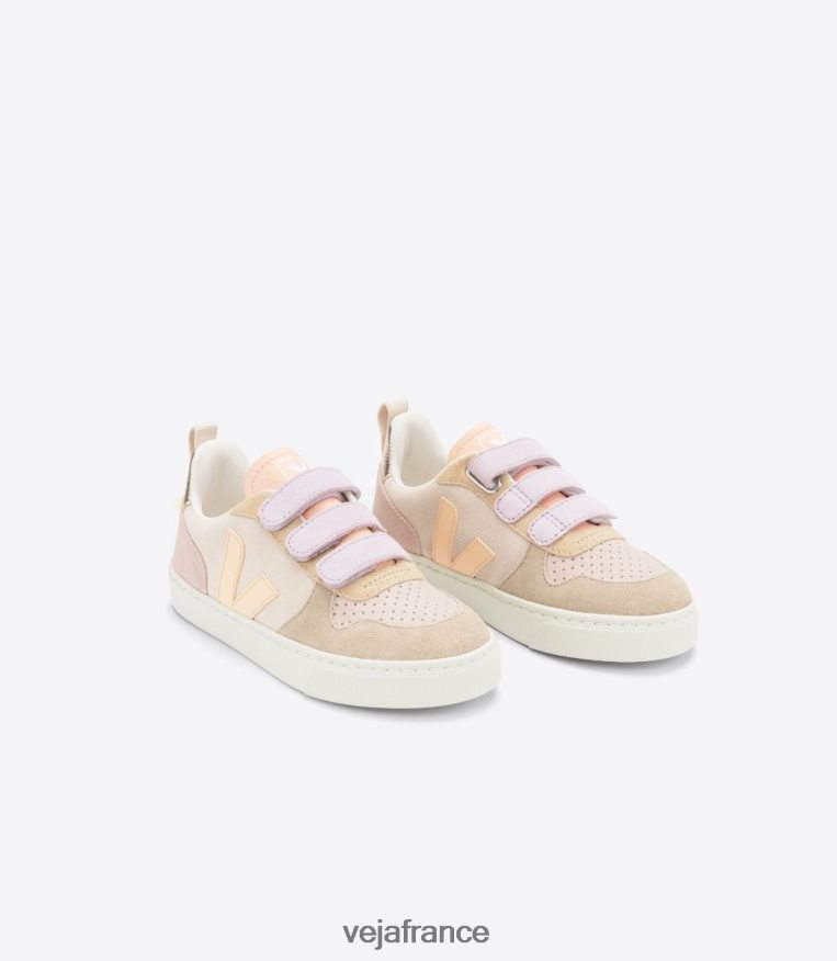 chaussures Veja v-10 suède multico sable enfants 0826JT364