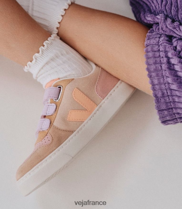 chaussures Veja v-10 suède multico sable enfants 0826JT364