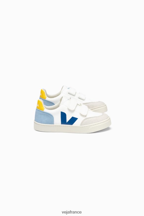 chaussures Veja v-12 cuir sans chrome blanc multico enfants 0826JT309