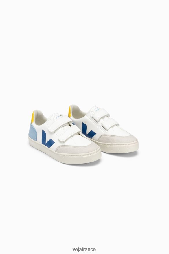 chaussures Veja v-12 cuir sans chrome blanc multico enfants 0826JT309