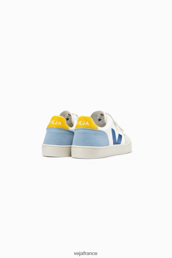 chaussures Veja v-12 cuir sans chrome blanc multico enfants 0826JT309
