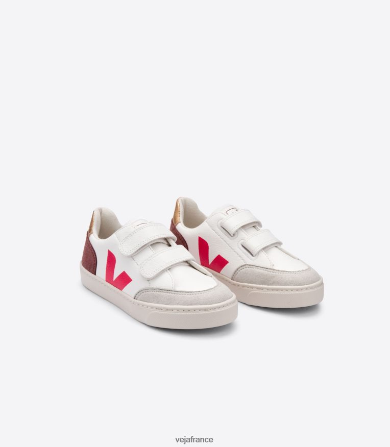 chaussures Veja v-12 cuir sans chrome blanc multico pétale séché enfants 0826JT305