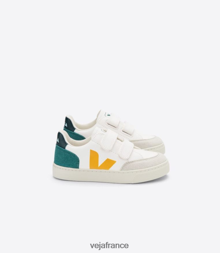 chaussures Veja v-12 cuir sans chrome multico bretagne enfants 0826JT308