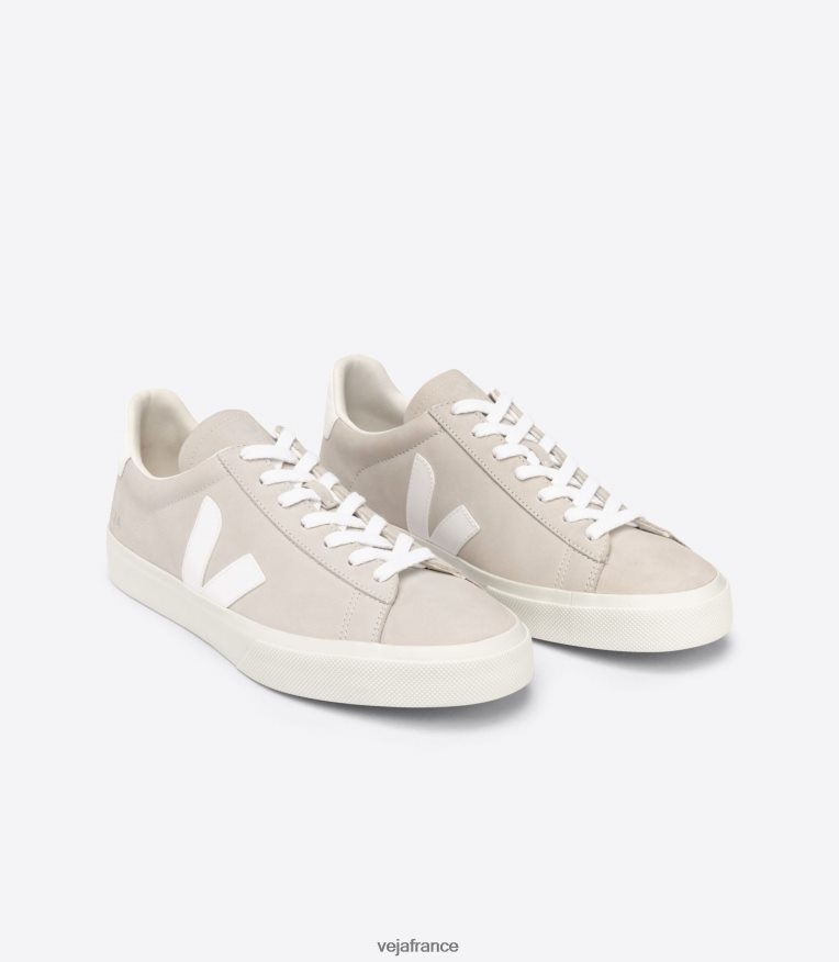 chaussures Veja campo nubuck blanc naturel femmes 0826JT228