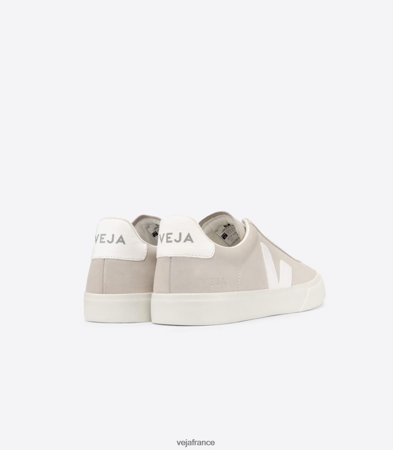 chaussures Veja campo nubuck blanc naturel femmes 0826JT228