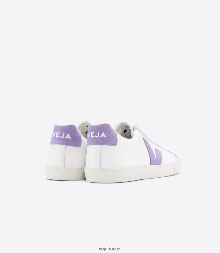 chaussures Veja esplar cuir extra blanc lavande femmes 0826JT242