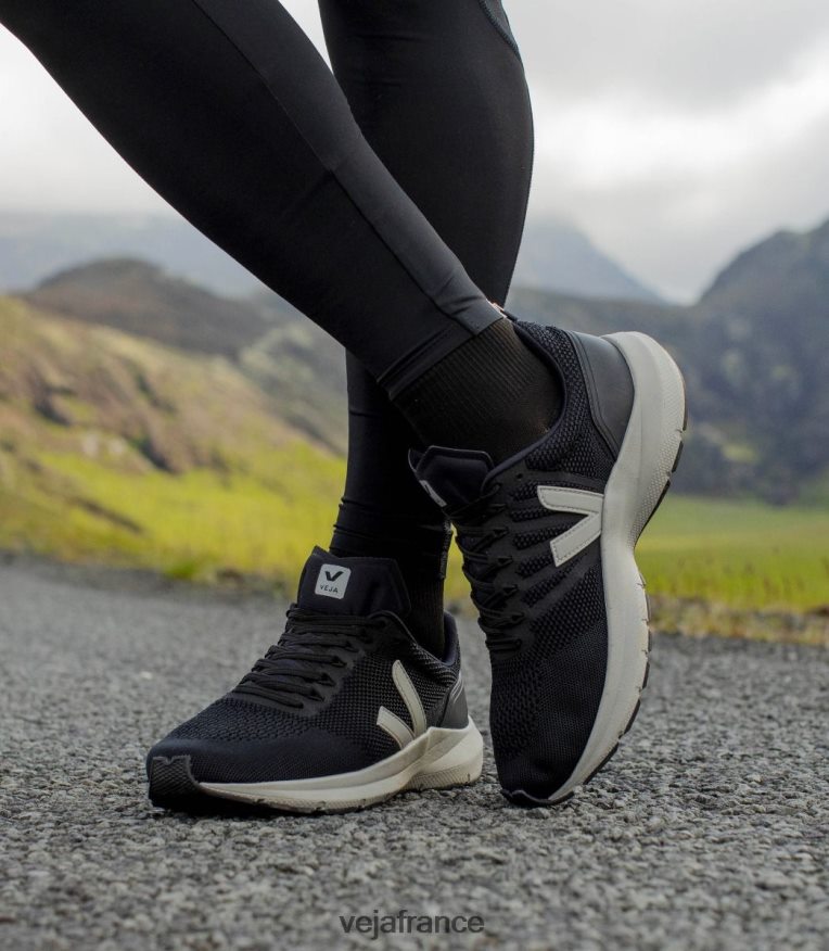 chaussures Veja marlin v-knit noir oxford gris femmes 0826JT278